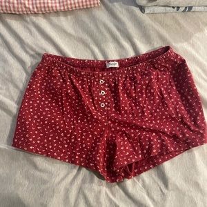 Brandy Melville red floral shorts never worn